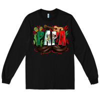 Black papa mexico Long Sleeve Tee - Zillion Design Studio