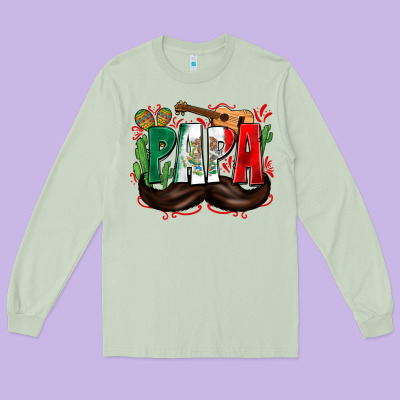 Papa Mexico Long Sleeve Tee Designed By Zillion Design Studio