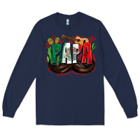 Navy papa mexico Long Sleeve Tee - Zillion Design Studio