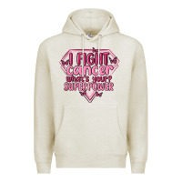 Oatmeal Heather i fight cancer whats your super power Premium Hoodie - MaliasSmallBusiness