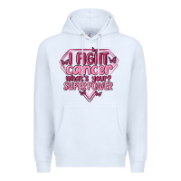 White i fight cancer whats your super power Premium Hoodie - MaliasSmallBusiness