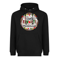 Black christmas santas favorite phlebotomist light Heavyweight Hoodie - AdoDesignShop