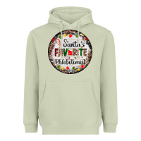 Matcha christmas santas favorite phlebotomist light Heavyweight Hoodie - AdoDesignShop