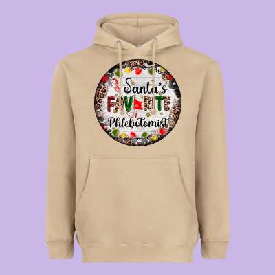 Christmas Santas Favorite Phlebotomist Light Heavyweight Hoodie Designed By Adodesignshop