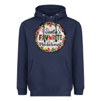 Navy christmas santas favorite phlebotomist light Heavyweight Hoodie - AdoDesignShop
