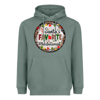 Sage christmas santas favorite phlebotomist light Heavyweight Hoodie - AdoDesignShop