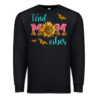 Black tired mom vibes Premium Sweatshirt - AdoDesignShop