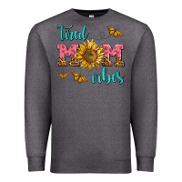 Charcoal Heather tired mom vibes Premium Sweatshirt - AdoDesignShop