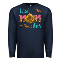 Navy tired mom vibes Premium Sweatshirt - AdoDesignShop
