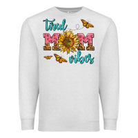 Oatmeal Heather tired mom vibes Premium Sweatshirt - AdoDesignShop
