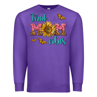 Purple tired mom vibes Premium Sweatshirt - AdoDesignShop