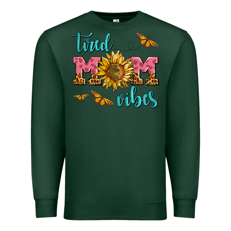 Tired Mom Vibes Premium Sweatshirt by AdoDesignShop | Teevron