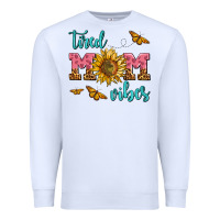 White tired mom vibes Premium Sweatshirt - AdoDesignShop