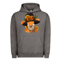 Pigment Tornado Thanksgiving Cow Urban Hoodie - NancyCooperArtShop