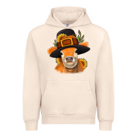Sandshell Thanksgiving Cow Urban Hoodie - NancyCooperArtShop