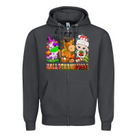 Smoke happy hallothanksmas farm animals Zipper Hoodie - texasbilliewilder