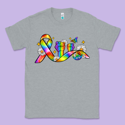 Pride Ribbon Classic Tee Designed By Zillion Design Studio