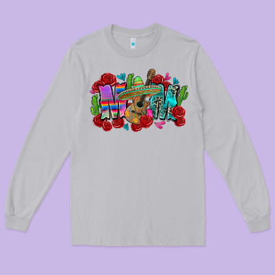 Mom Mexico Long Sleeve Tee Designed By Zillion Design Studio