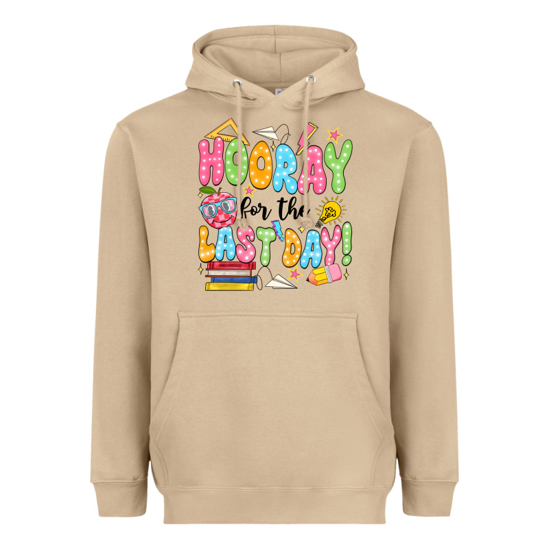 Hooray For The Last Day Black Heavyweight Hoodie by JahusDesignShop | Teevron