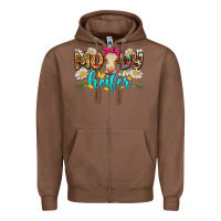 Chestnut moody heifer Zipper Hoodie - Zillion Design Studio