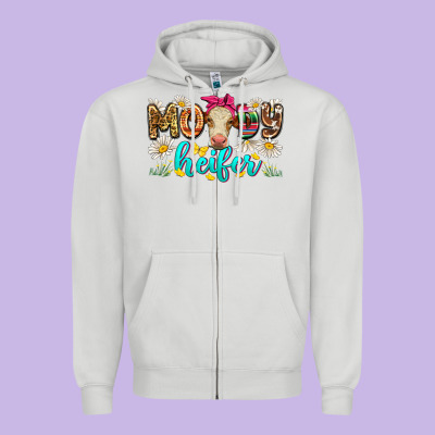 Moody Heifer Zipper Hoodie Designed By Zillion Design Studio