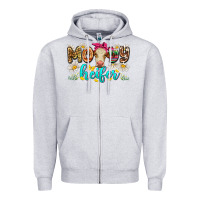 Heather Grey moody heifer Zipper Hoodie - Zillion Design Studio