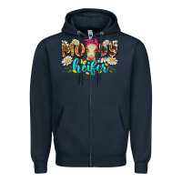 Navy moody heifer Zipper Hoodie - Zillion Design Studio