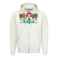 Oatmeal Heather moody heifer Zipper Hoodie - Zillion Design Studio