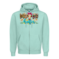 Seafoam moody heifer Zipper Hoodie - Zillion Design Studio