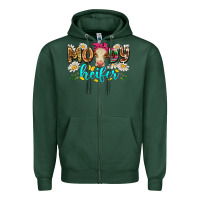 Sports Green moody heifer Zipper Hoodie - Zillion Design Studio