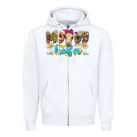 White moody heifer Zipper Hoodie - Zillion Design Studio