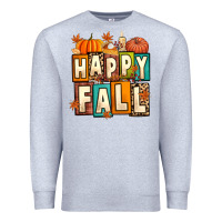 Heather Grey happy fall Premium Sweatshirt - Artiststas