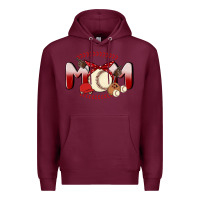 Burgundy baseball mom Premium Hoodie - MaliasSmallBusiness