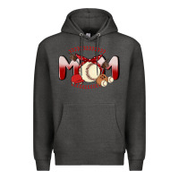 Charcoal Heather baseball mom Premium Hoodie - MaliasSmallBusiness