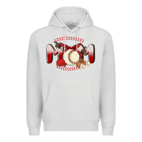 Dove Grey baseball mom Premium Hoodie - MaliasSmallBusiness
