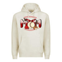 Oatmeal Heather baseball mom Premium Hoodie - MaliasSmallBusiness