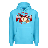 Ocean Blue baseball mom Premium Hoodie - MaliasSmallBusiness