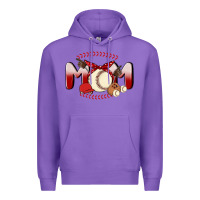 Purple baseball mom Premium Hoodie - MaliasSmallBusiness