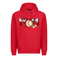 Red baseball mom Premium Hoodie - MaliasSmallBusiness