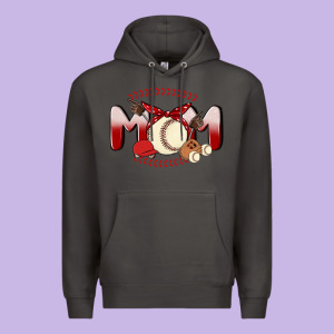 Baseball Mom Premium Hoodie Designed By Maliassmallbusiness