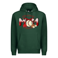 Sports Green baseball mom Premium Hoodie - MaliasSmallBusiness