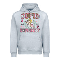 Heather Grey cupid university Urban Hoodie - MaliasSmallBusiness