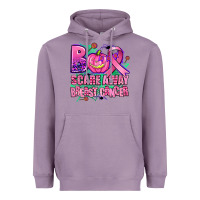 Lavender halloween boo with cancer ribbon breast cancer sca Heavyweight Hoodie - AdoDesignShop