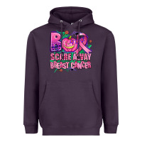 Plum halloween boo with cancer ribbon breast cancer sca Heavyweight Hoodie - AdoDesignShop