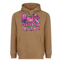 Toasted Coconut halloween boo with cancer ribbon breast cancer sca Heavyweight Hoodie - AdoDesignShop