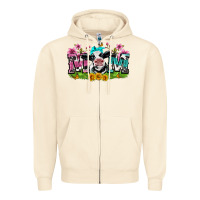 Sandshell mom with cow Zipper Hoodie - Zillion Design Studio
