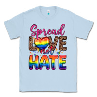 Dusty Blue spread love not hate Classic Tee - Zillion Design Studio