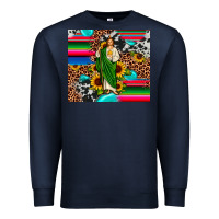 Navy san judas leopard cowhide gemstone Premium Sweatshirt - JahusDesignShop