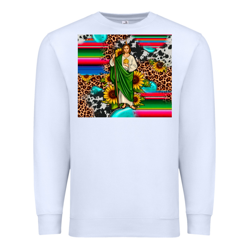 San Judas Leopard Cowhide Gemstone Premium Sweatshirt by JahusDesignShop | Teevron