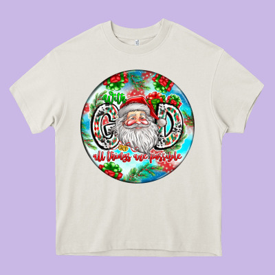With God All Things Are Possible Heavy Core Tee Designed By Cowhidedigitalart